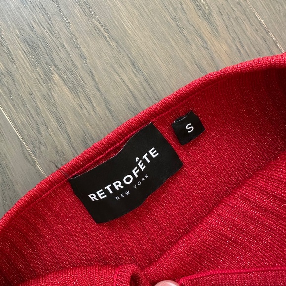 Retrofete Verona Bandage Knit Maxi Dress Red Halter Bodycon - Small - with tags - Picture 4 of 9